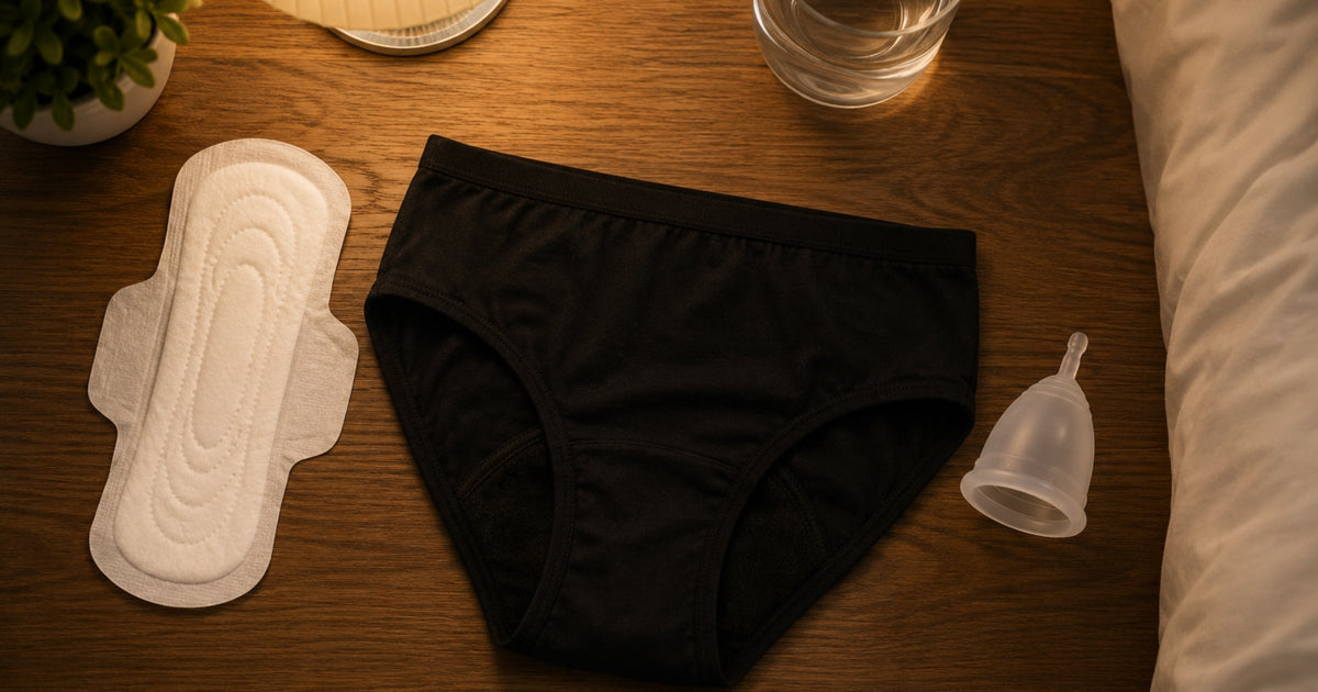 Overnight Period Protection: Pads, Period Underwear, and Cups—Which Keeps You Driest All Night?
