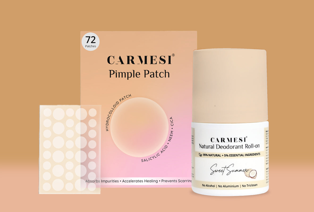 Carmesi Natural Deodorant Roll-on (Sweet Summer) + Carmesi Pimple Patches