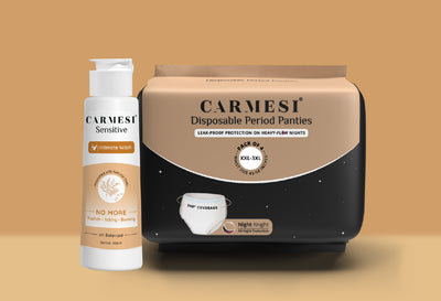 Carmesi Disposable Period Panties (Pack of 10) and Carmesi Intimate Wash XXL-3XL