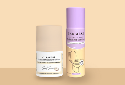 Carmesi Natural Deodorant Roll-on (Sweet Summer) + Carmesi Toilet Seat Sanitizer