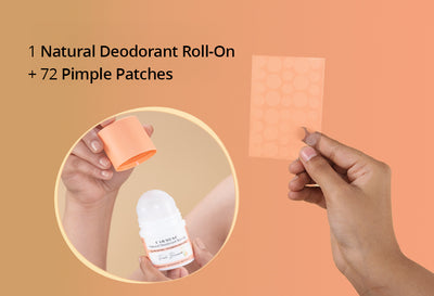 Carmesi Natural Deodorant Roll-on (Fresh Blossom) + Carmesi Pimple Patches