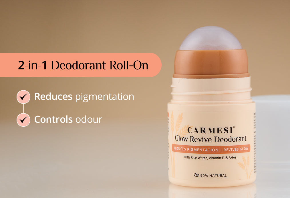Carmesi Glow Revive Underarm Roll On Deodorant for Women