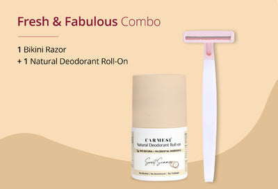 Carmesi Natural Deodorant Roll-on (Sweet Summer) + Carmesi Bikini Razor