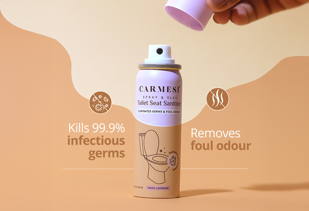 Carmesi Natural Deodorant Roll-on (Fresh Blossom) + Carmesi Toilet Seat Sanitizer