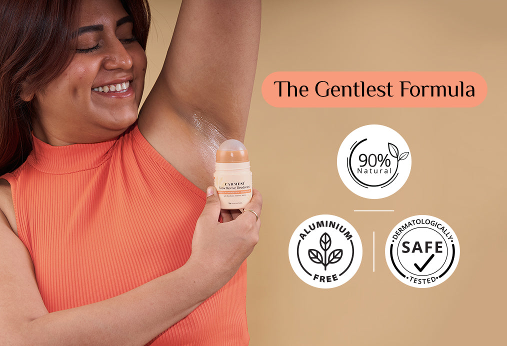 Carmesi Glow Revive Underarm Roll On Deodorant for Women