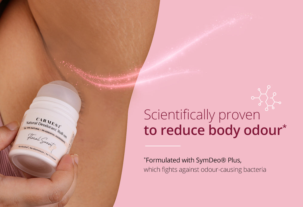 Carmesi Natural Deodorant Roll-on (Floral Sunset) + Carmesi Pimple Patches