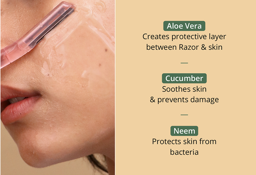 Carmesi Women's Facial Hair Removal Combo: 1 Facial Razor, 1 Eyebrow Razor & 1 Facial Shaving Balm