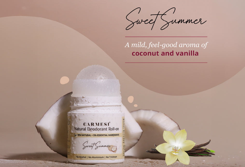 Carmesi Natural Deodorant Roll-on (Sweet Summer) + Carmesi Bikini Razor