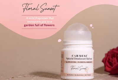 Carmesi Natural Deodorant Roll-on (Floral Sunset) + Carmesi Bikini Razor