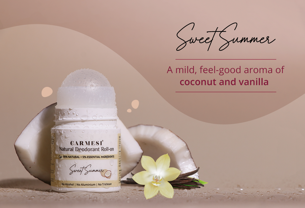 Carmesi Natural Deodorant Roll-on (Sweet Summer) + Carmesi Toilet Seat Sanitizer