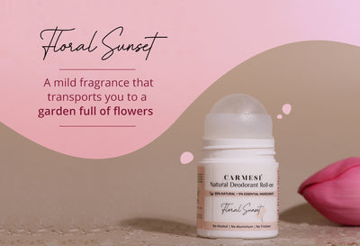 Carmesi Natural Deodorant Roll-on (Floral Sunset) + Carmesi Pimple Patches