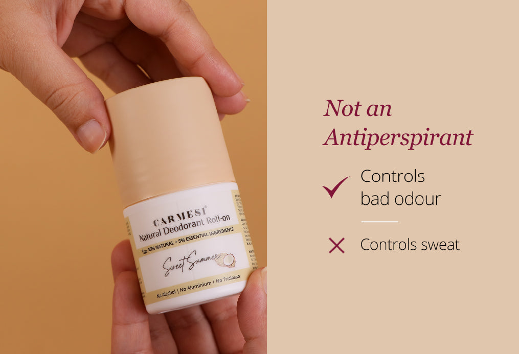 Carmesi Natural Underarm Roll On Deodorant Combo For Women - Floral Sunset &amp; Sweet Summer (2 x 50 ml)