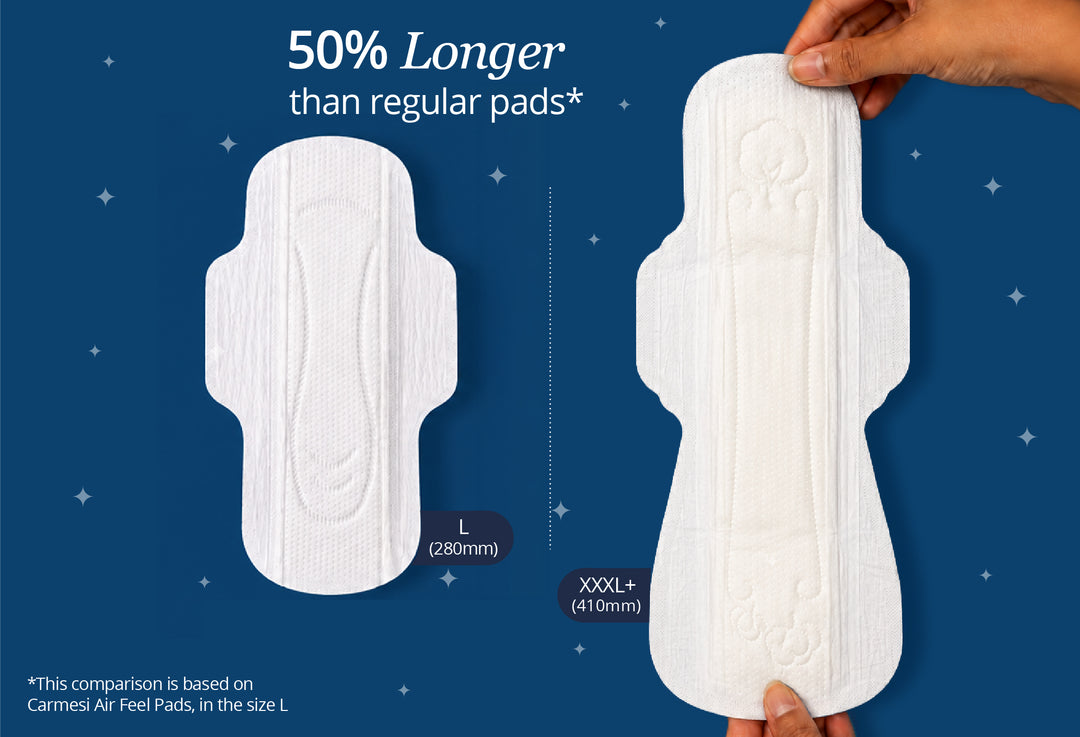 Carmesi Air Feel Night Pads - XXXL+, Combo of 2 Packs (32 Pads)