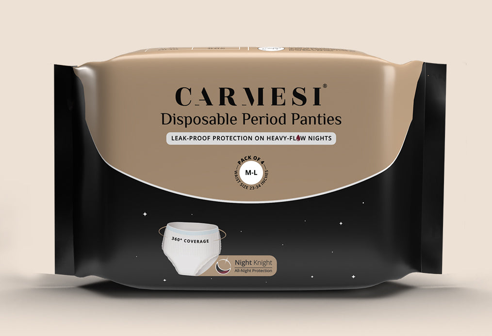 Carmesi Disposable Period Panties For Super Heavy Flow M-L Size 16 Panties  Pack