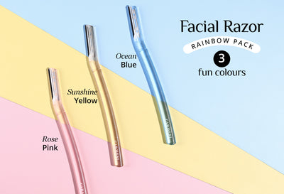 Carmesi Reusable Face Razor for Women - 3 Multicoloured Razors