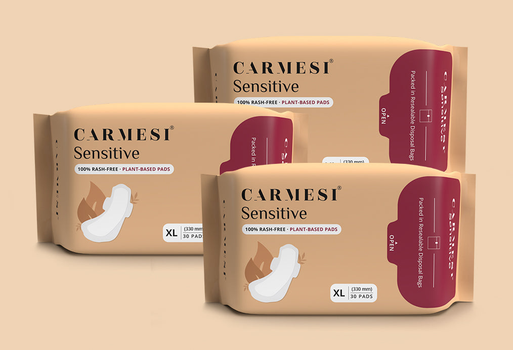 Carmesi Sensitive Pads Combo - Pack of 3 - 30 XL