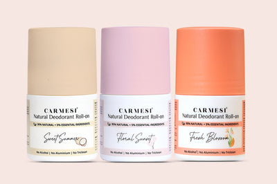 Carmesi Natural Underarm Roll On Deodorant Combo For Women