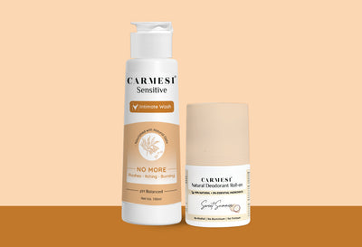Carmesi Natural Deodorant Roll-on (Sweet Summer) + Carmesi Intimate Wash