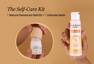 Carmesi Natural Deodorant Roll-on (Sweet Summer) + Carmesi Intimate Wash