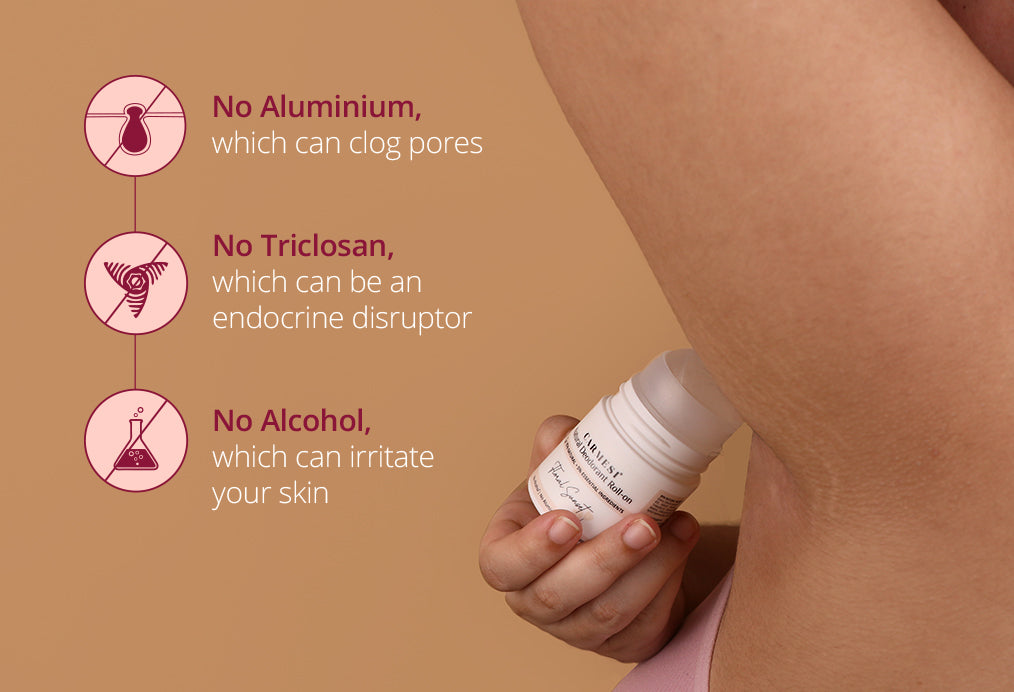 Carmesi Natural Underarm Roll On Deodorant Combo For Women - Floral Sunset (2 x 50 ml)