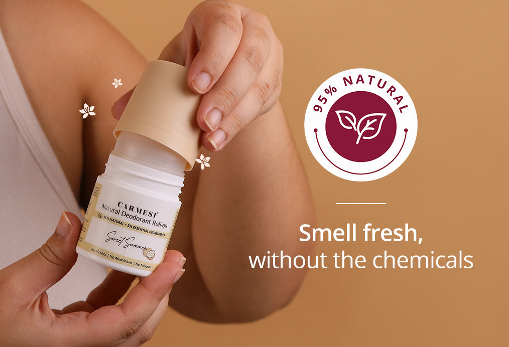 Carmesi Natural Underarm Roll On Deodorant Combo For Women