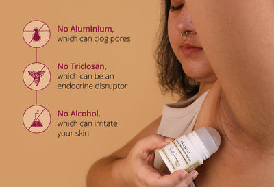 Carmesi Natural Underarm Roll On Deodorant Combo For Women