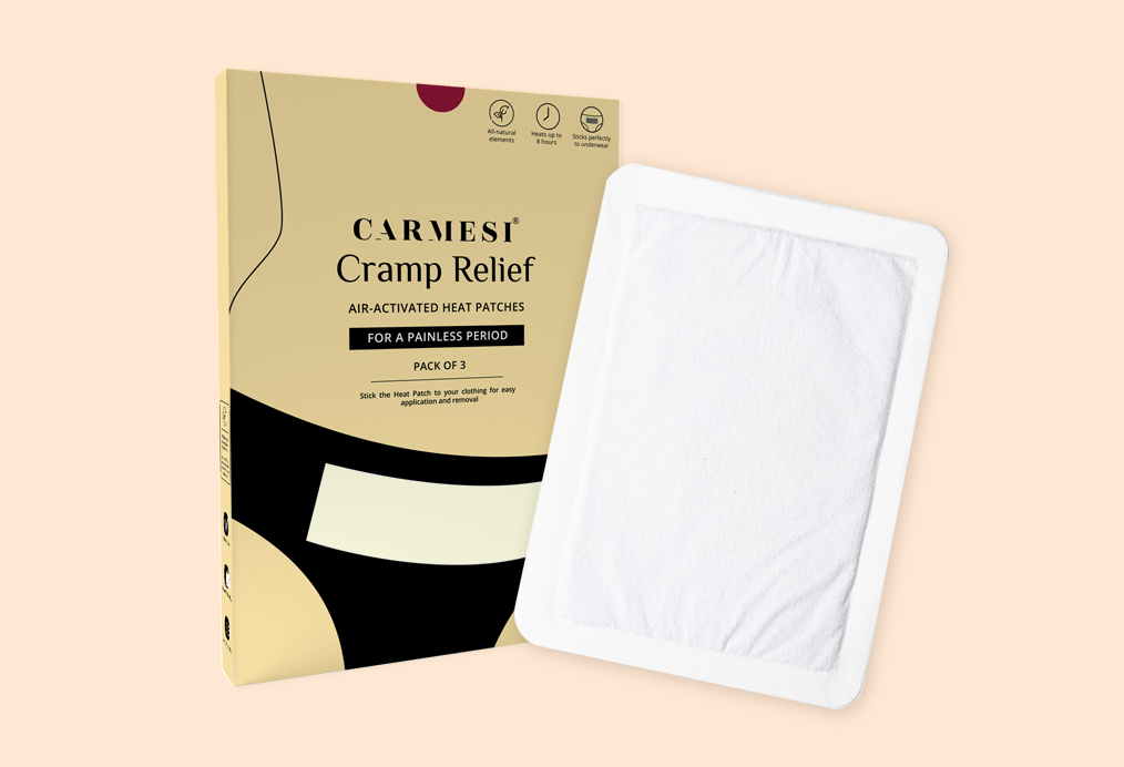 Period Cramp Relief Air Activated Heat Patches | Herbal Pain Relief Patches  - (Pack of 3)